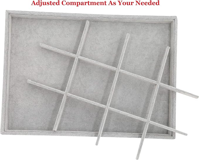 Stratalife 12 Grid Jewelry Organizer Tray, Stackable Drawer Earring Organizer - Image 5