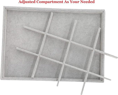 Stratalife 12 Grid Jewelry Organizer Tray, Stackable Drawer Earring Organizer - Image 5
