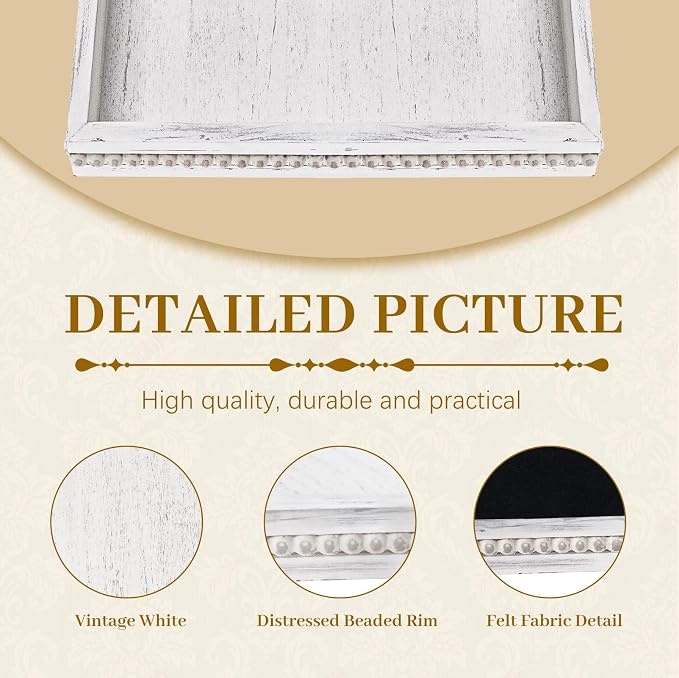 MAONAME Wood Serving Tray, Farmhouse Wooden Tray - Image 3
