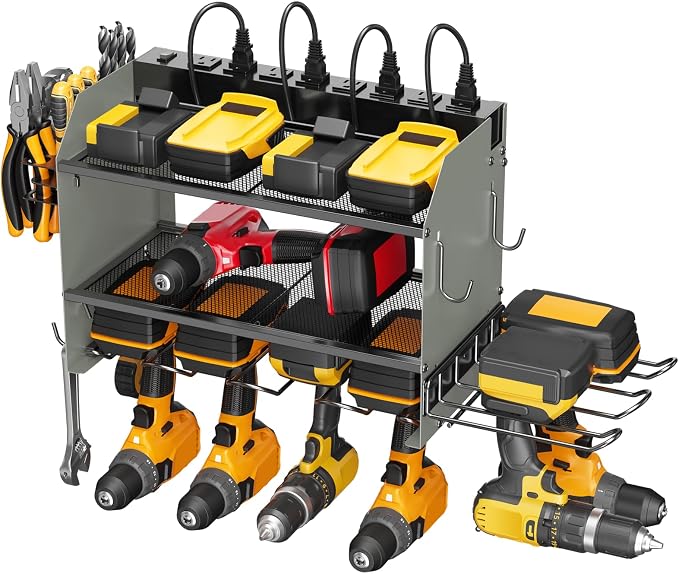 CCCEI Modular Power Tool Organizer Wall Mount Charging Station, Garage Drill by CCCEI