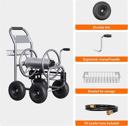 Giraffe Tools Heavy Duty Garden Hose Reel Cart - Image 7