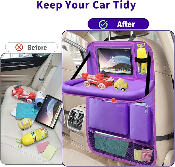 Car Seat Back Organizer Table Tray, Car Seat Storage Organizer - Image 6