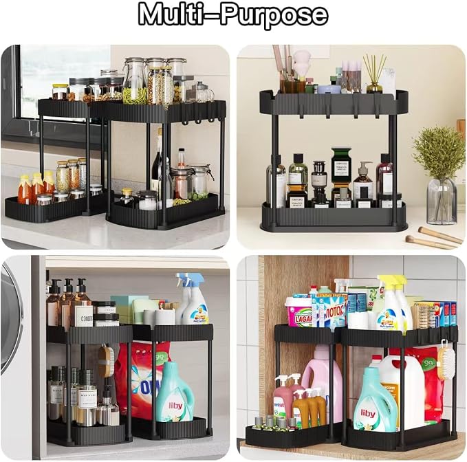 Multi-Purpose Pull-Out Storage Organizers, Under Sink & Cabinet Storage - Image 5