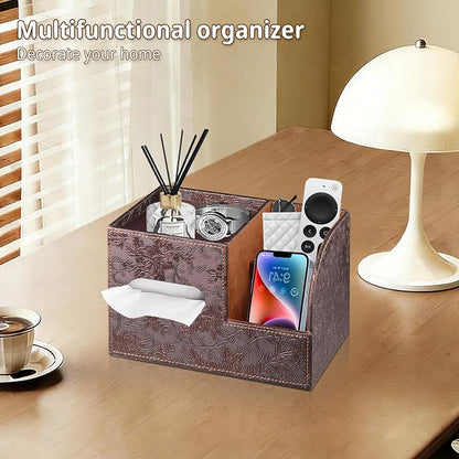 Leather Square Tissue Box Cover - Image 2