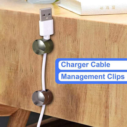 3 Sets Charger Holders for Cords, Adhesive Metal Cord Clips, Cable Management - Image 4