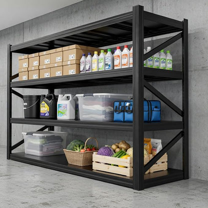 4-Tier 71 "W × 24 "D × 71" H Garage Shelving 8000LBS Storage Shelves Heavy Duty - Image 7