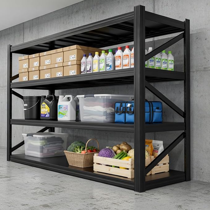 4-Tier 71 "W × 24 "D × 71" H Garage Shelving 8000LBS Storage Shelves Heavy Duty - Image 7