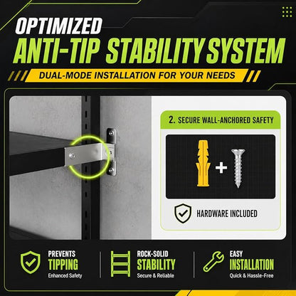 Garage Shelving, 2-in-1 Adjustable Storage Shelves - Image 7