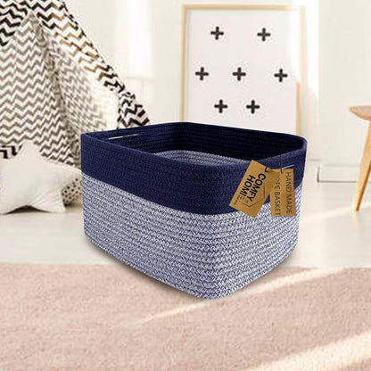 COMFY-HOMI 3PACK Rectangular Cotton Rope Basket - Image 4