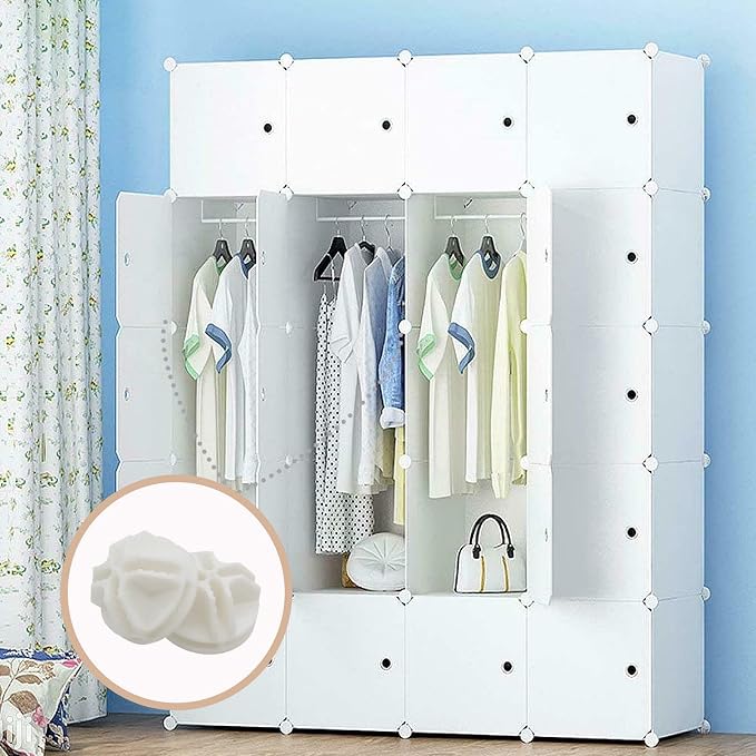 30Pcs Wire Cube Plastic Connectors White Plastic Grid Cube Organizer Connector - Image 6