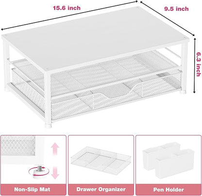OPNICE Desk Organizers and Accessories, 2-Tier Computer Monitor Stand Riser - Image 5