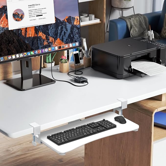 suptek Keyboard Tray Under Desk Pull Out - Image 4