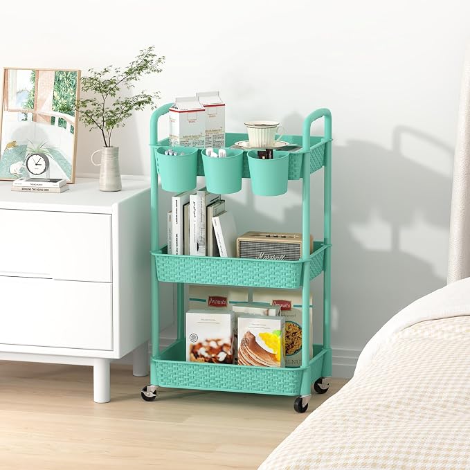 MOYIPIN 3-Tier Plastic Rolling Utility Cart - Image 6
