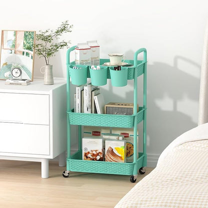 MOYIPIN 3-Tier Plastic Rolling Utility Cart - Image 6