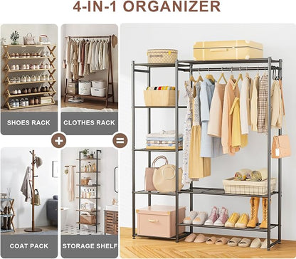 Closet Wardrobe, Closet Organizers and Storage System, Metal Clothes Rack | All - Image 4