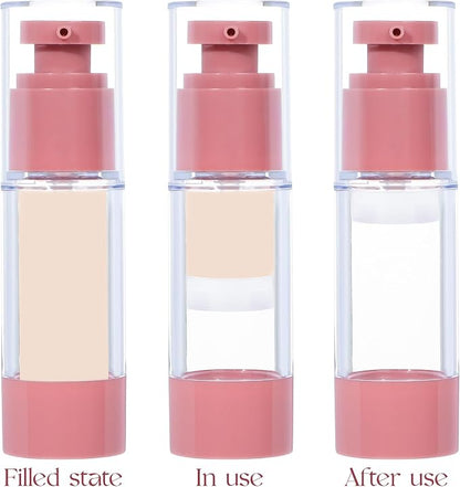 1oz 30ml Airless Pump Bottles, Refillable Leak Proof Travel Pump Bottle - Image 7