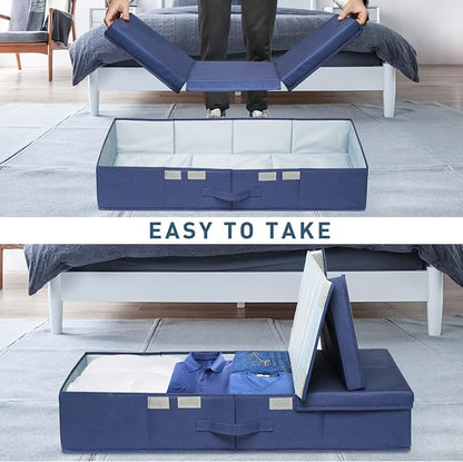 punemi Under Bed Storage Containers, 2 Pack Under Bed Organizer - Image 3