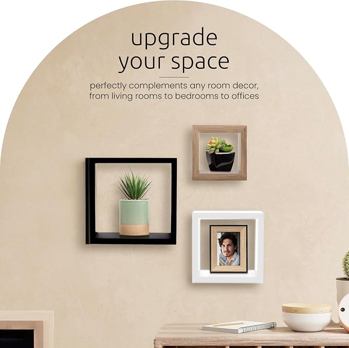 Kiera Grace Cubbi Floating Shelves, Modern Wall-Mounted Square Shelves - Image 6