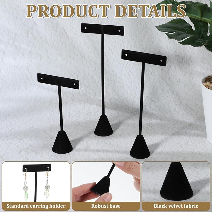 12 Pcs 3 Sizes Earring T Stand Display - Image 4