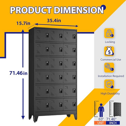 PAOFIN Metal Storage Lockers for Employees - Image 3