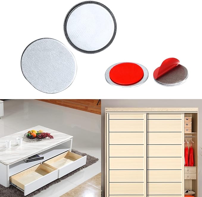 Mousike Magnetic Door Catch Ultra Thin Cabinet Magnets Stainless Steel Drawer - Image 6