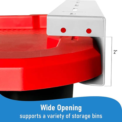HandT USA Based Overhead Garage Storage Rack, Ceiling Tote Bin Organization - Image 7