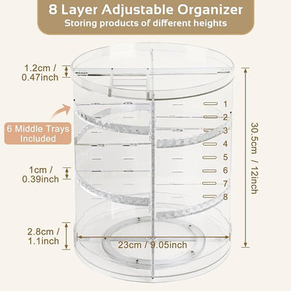 Boxalls Makeup Organizer Rotating Large Capacity, 360 Makeup Carousel - Image 7