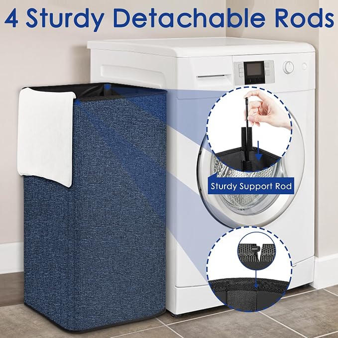 SNIGJAT Large Laundry Hamper, Tall Laundry Hamper - Image 8