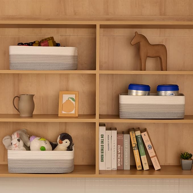 Large Shallow Organizing Baskets 15x11x5.1 Inches - Image 3