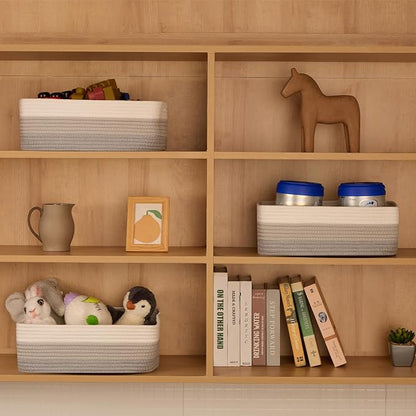 Large Shallow Organizing Baskets 15x11x5.1 Inches - Image 3
