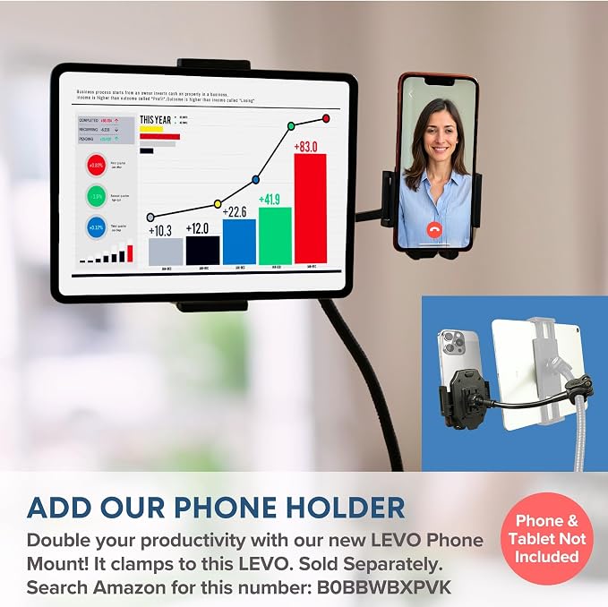 LEVO Adjustable Height Floor Stand on Wheels - Image 4