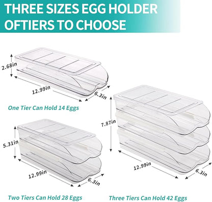 Egg Holder for Fridge, Automatically Rolling Egg Container for Refrigerator - Image 7
