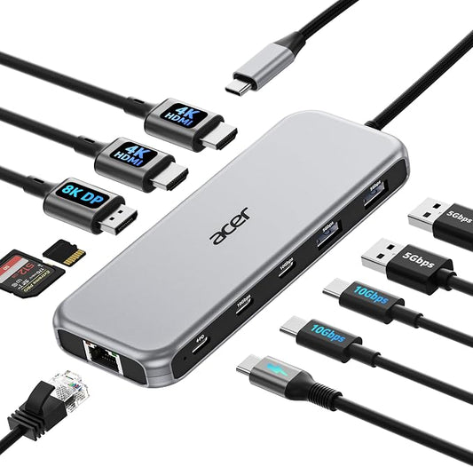 Acer Laptop Docking Station 3 Monitors, 11-in-1 USB C Docking Station by Unknown