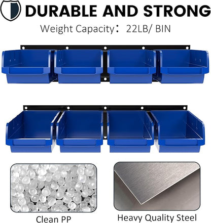 UNITEDPOWER wall mounted garage storage bin, Parts Rack, Plastic Hanging - Image 3
