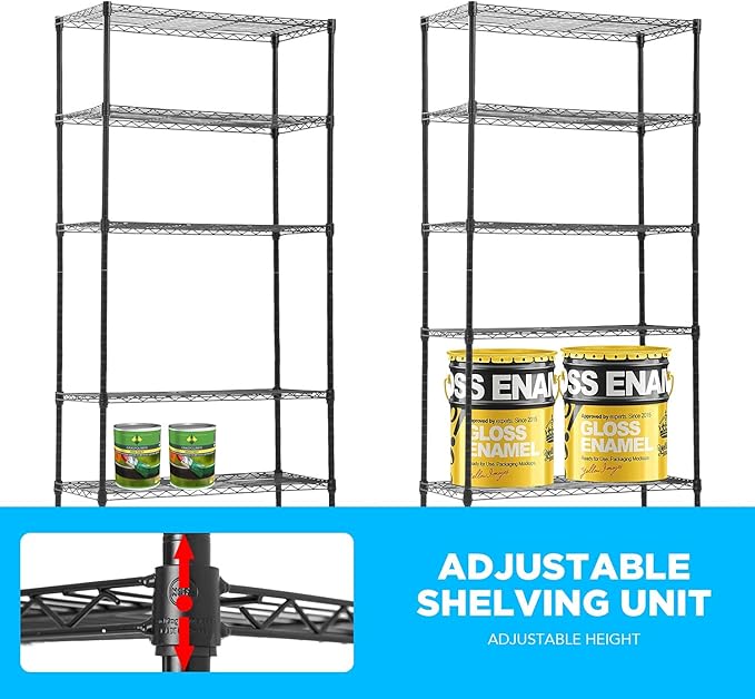 30" L×14" W×60" H Wire Shelving Unit Metal Shelf - Image 3