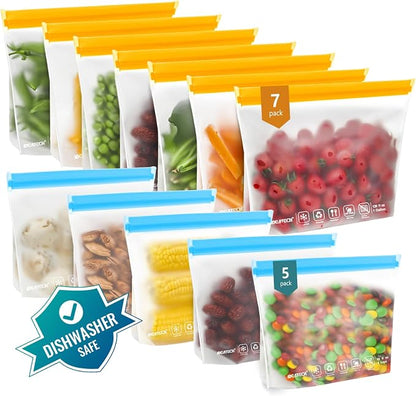 IDEATECH Reusable Bags for Food, Sandwich Storage, Dishwasher Safe & Leakproof - Image 7