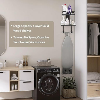 VINAEMO Ironing Board Hanger Wall Mount, 2-Layer Iron and Ironing Board Holder - Image 5