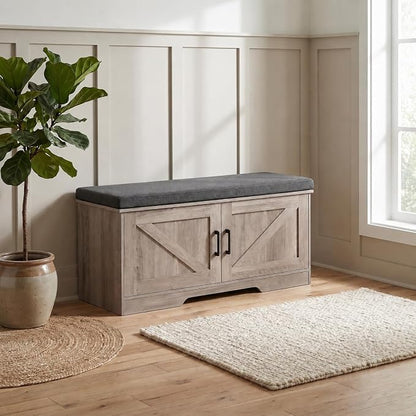 HOMSHO Farmhouse Shoe Storage Bench by HOMSHO
