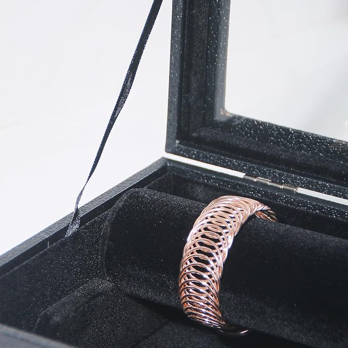 Bracelet Display Holder with Clear Lid, Jewelry Storage Organizer Box Case with - Image 3