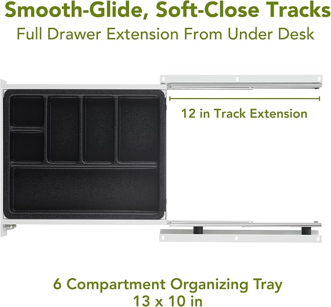 PERFECT POSTURE Max Under Desk Storage Drawer – Large Desk Drawer - Image 6