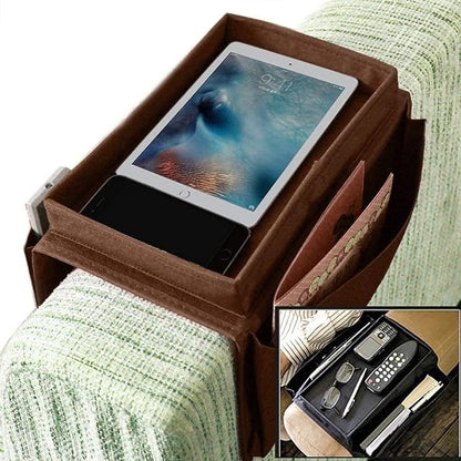 Non-Slip Armchair Caddy with Cup Holder Arm Rest Organizer TV Remote Control - Image 2