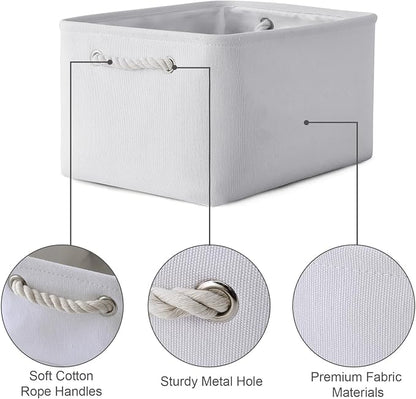 TheWarmHome Fabric Storage Bin, Large 1 Pack 15.7L*11.8W*8.3H Storage Basket - Image 6