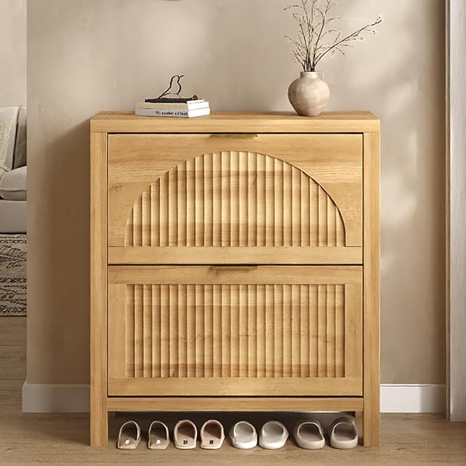 Fluted Shoe Cabinet Storage by YomiluveDesign