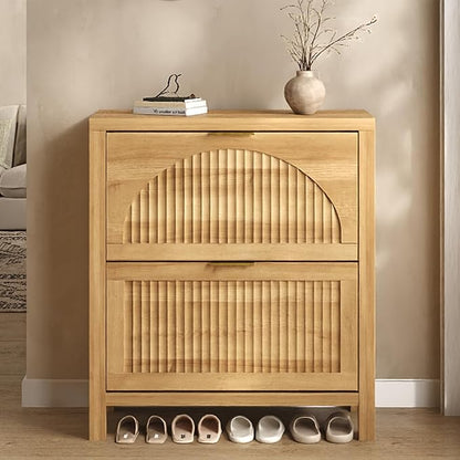 Fluted Shoe Cabinet Storage by YomiluveDesign