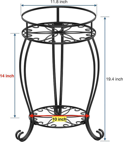 FaithLand 2 Pack Plant Stands, Heavy Duty Metal Planter Holder Indoor Outdoor - Image 7