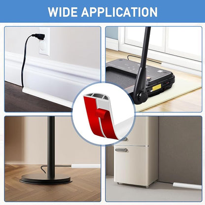 Floor Cord Cover Self Adhesive Cord Hider Floor Extension Cord Covers - Image 6