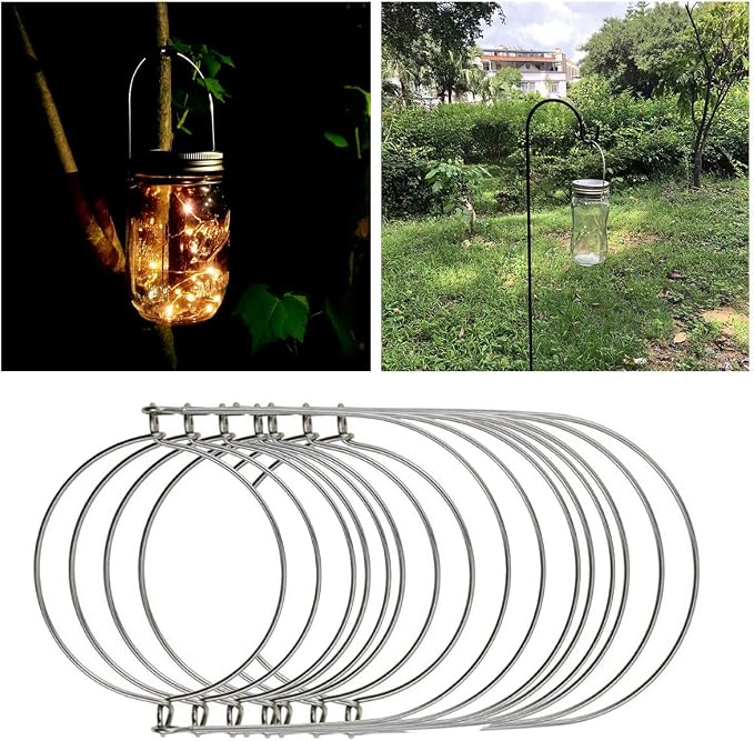 DOITOOL Mason Jar Wire Handles 8 Pack Stainless Steel Wire Hangers Compatible - Image 6