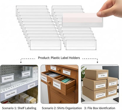 Adhesive Shelf Tag Label Holders Clear, Label - Image 5