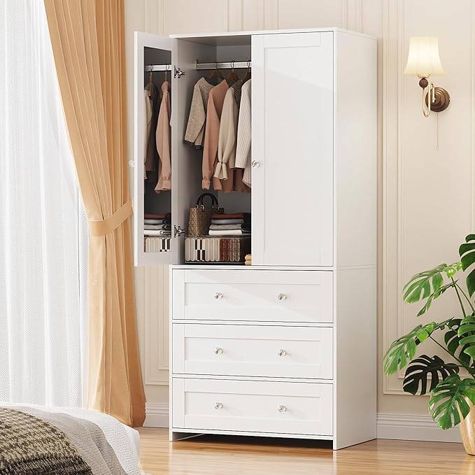 VOWNER 71" Tall Armoire Wardrobe Closet by VOWNER