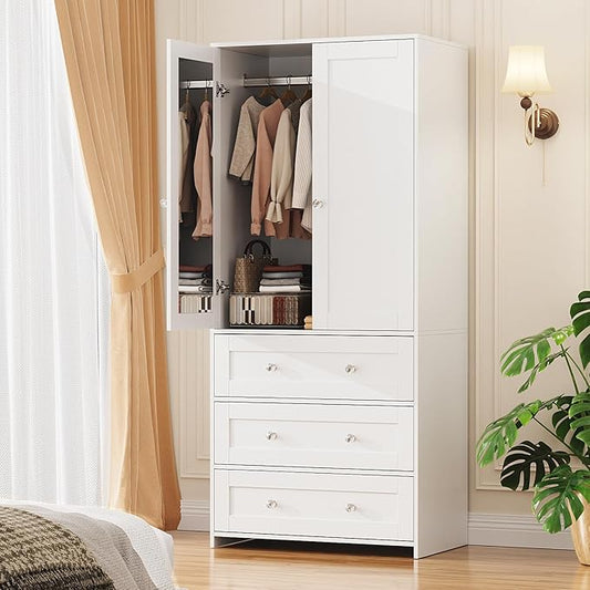 VOWNER 71" Tall Armoire Wardrobe Closet by VOWNER